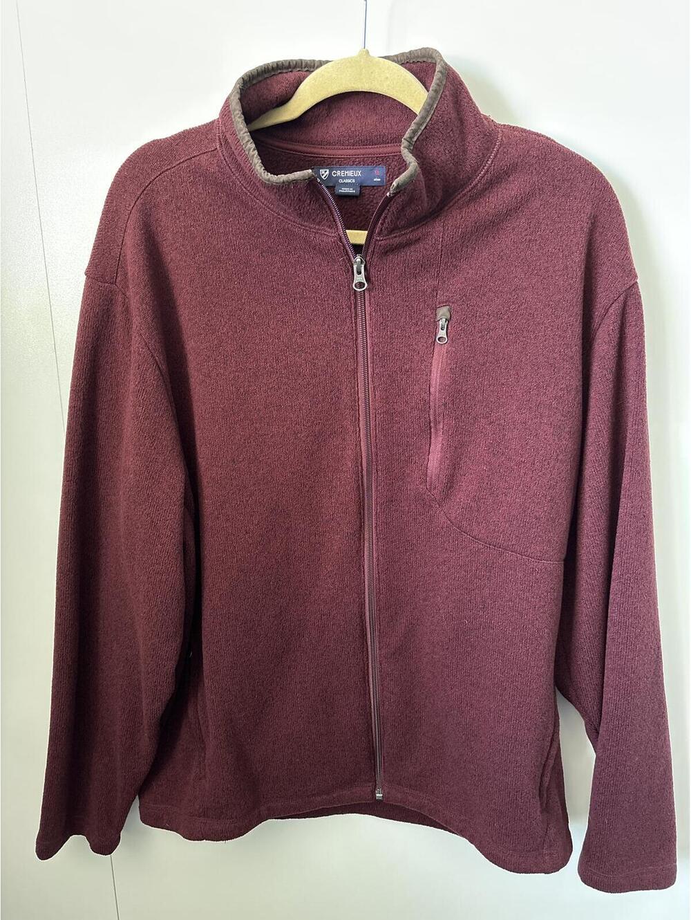 Cremieux Fleece Zippered Jacket, Men’s XL